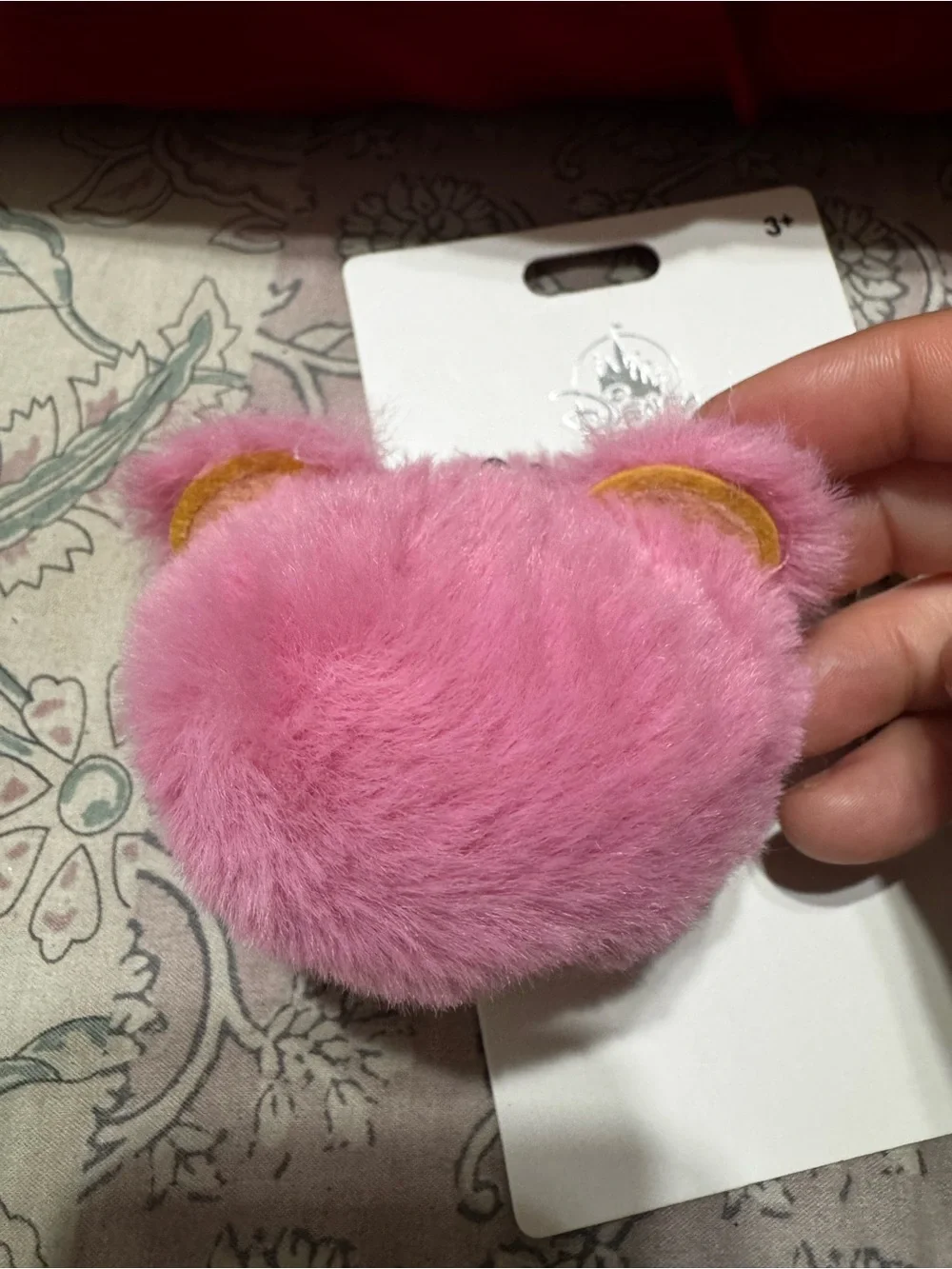 Disney Parks Pixar Toy Story Lotso Plush Pom Keychain Strawberry Charm NWT